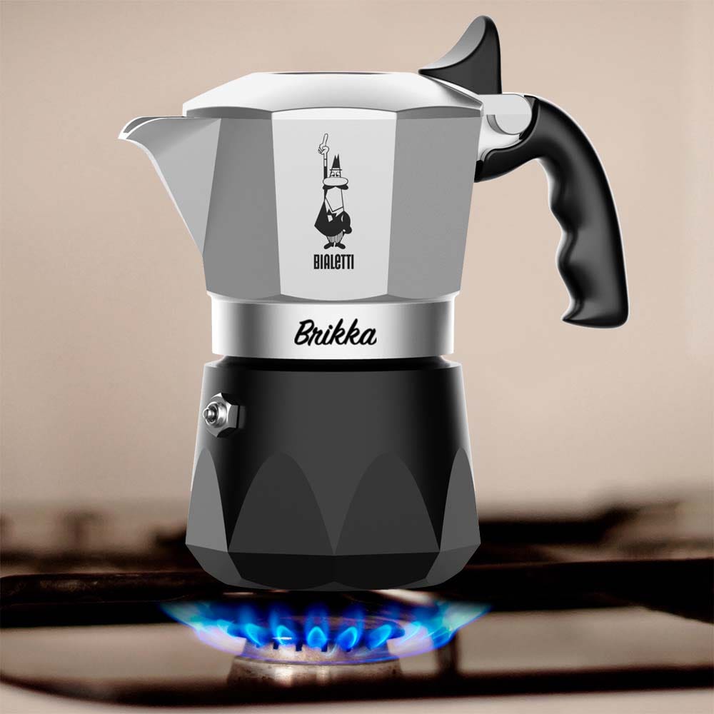 Bialetti Brikka Moka Pot — base detail