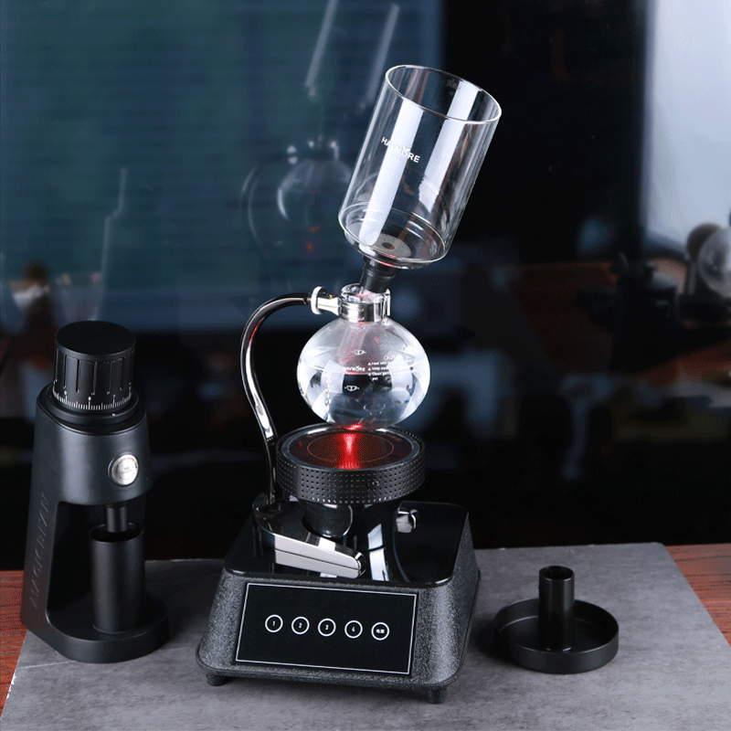 EXRIMA Sculptural Siphon Coffee Brewer — chamber detail