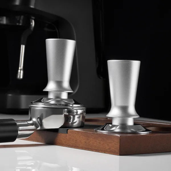 BANLEE self-leveling espresso tamper — real OEM manufacturer photo, EXRIMA Precision Self-Leveling Espresso Tamper