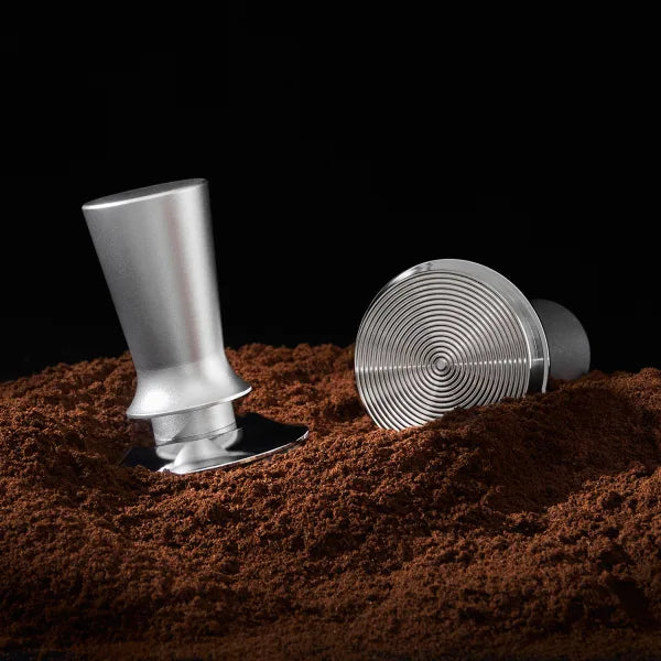 EXRIMA Precision Self-Leveling Espresso Tamper — base detail
