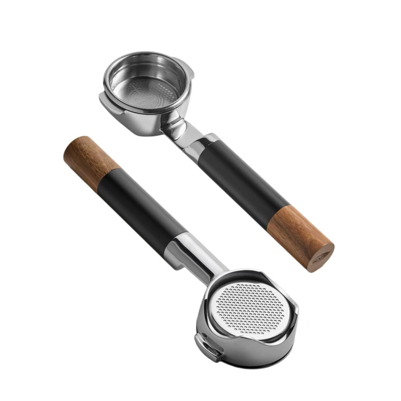 EXRIMA Premium Bottomless Portafilter — stainless steel construction, verified supplier photo