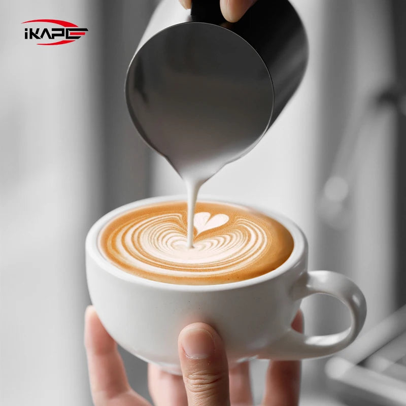IKAPE 270 ml Ceramic Latte Cup + Saucer