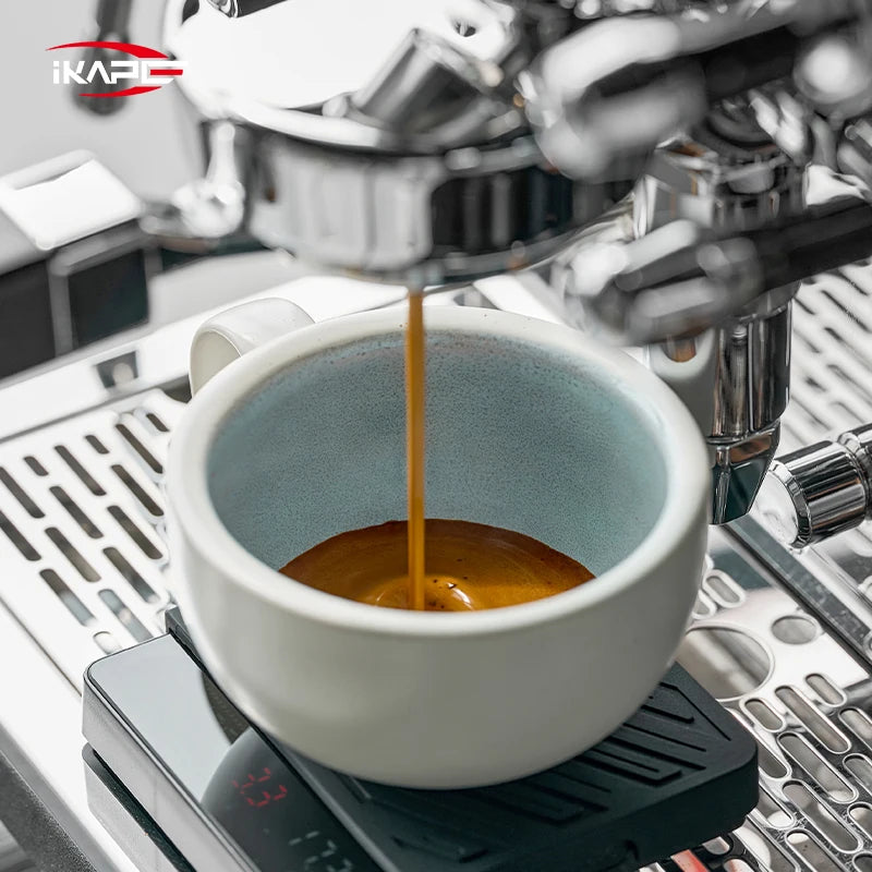 IKAPE 270 ml Ceramic Latte Cup + Saucer