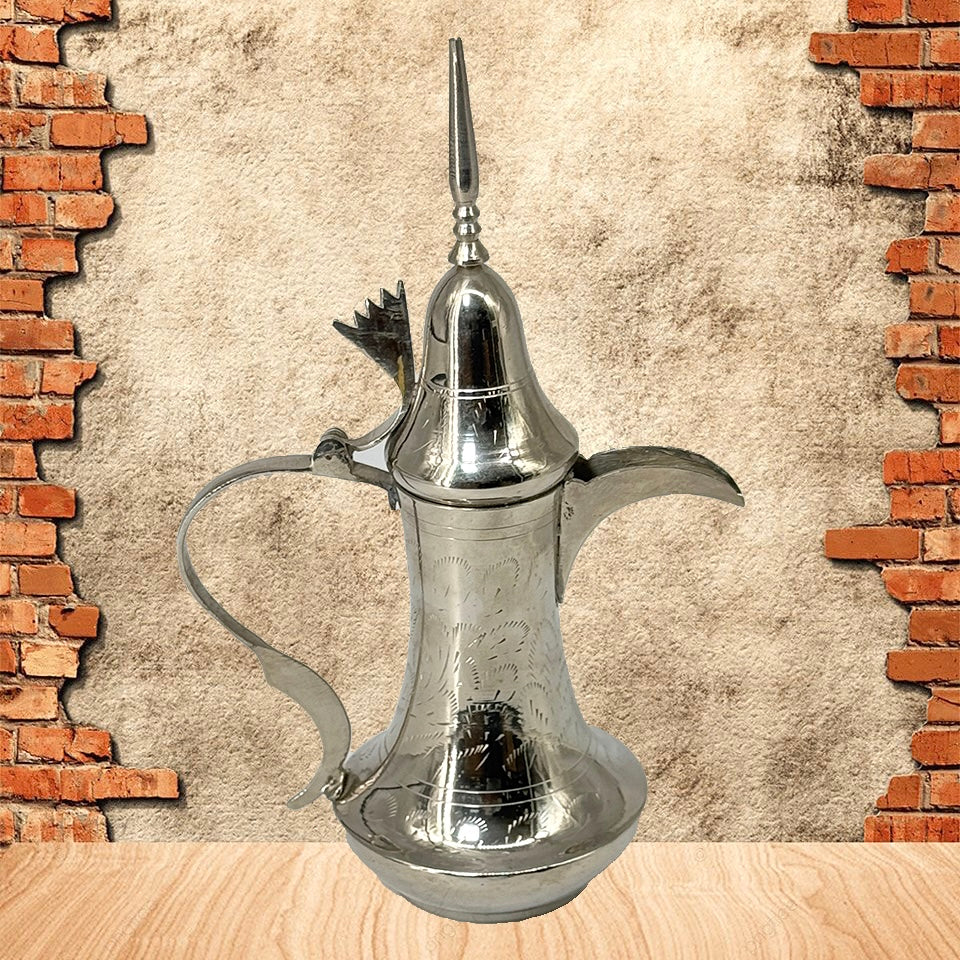 EXRIMA Premium Arabic Dallah Coffee Pot — handcrafted engraving detail