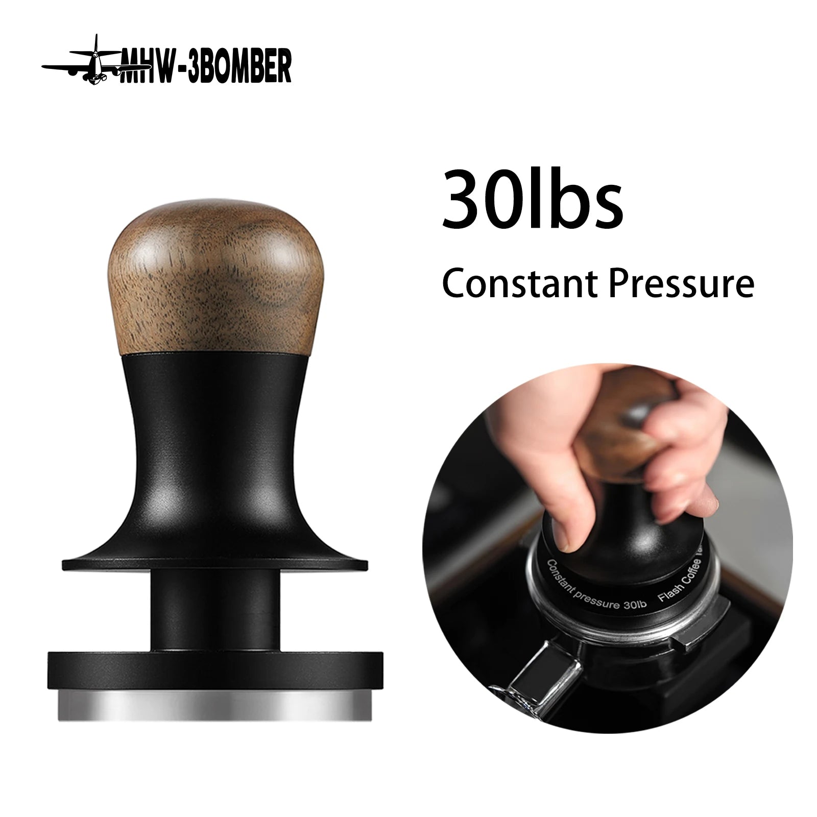MHW-3BOMBER 30 lb Constant-Pressure Calibrated Tamper