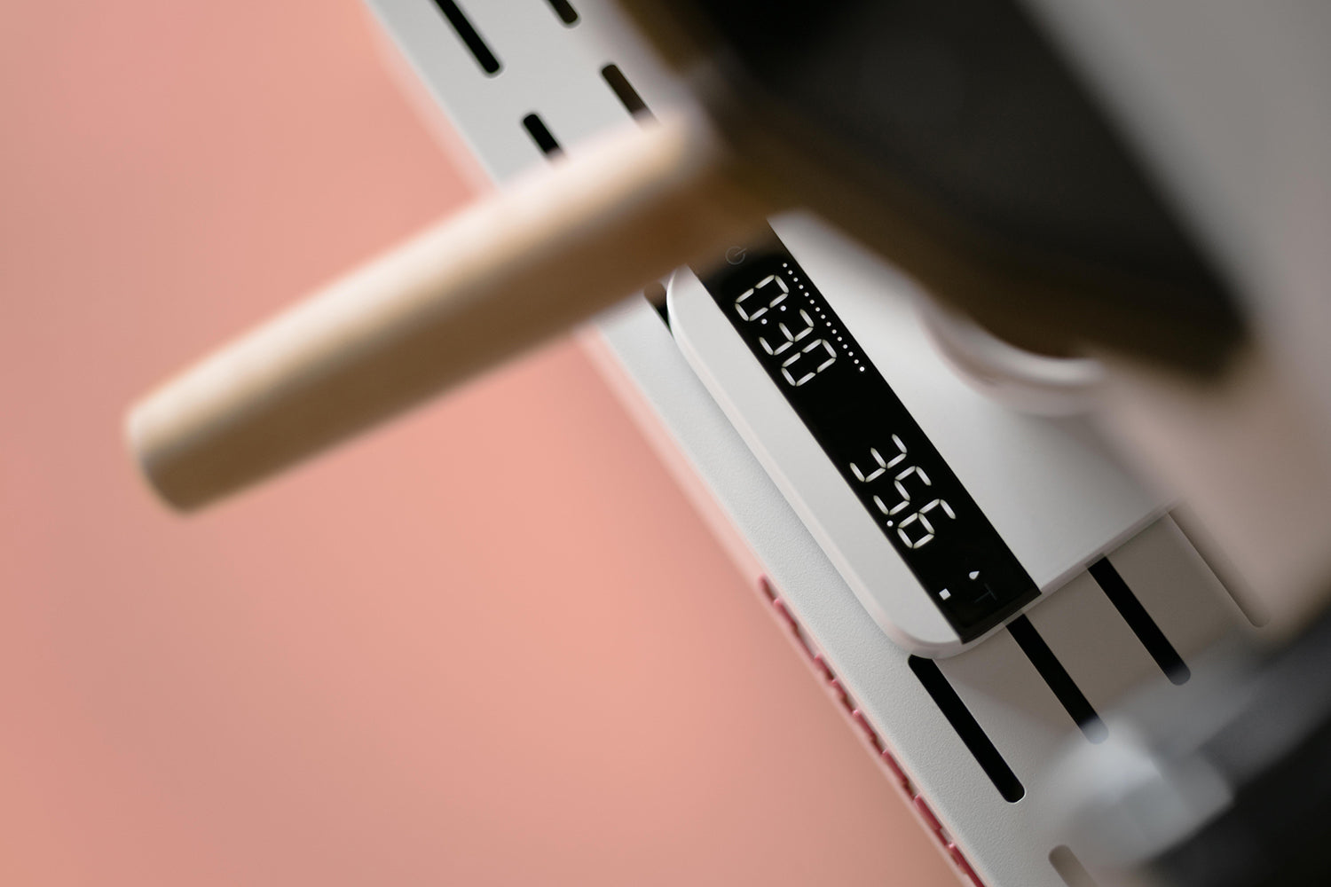 Acaia Lunar Espresso Scale — in-use angle