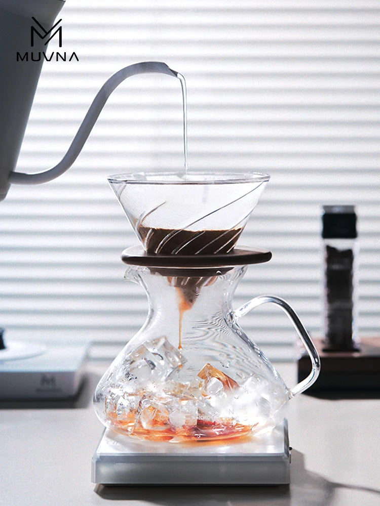 MUVNA Pour-Over Set - arc glass server + dripper