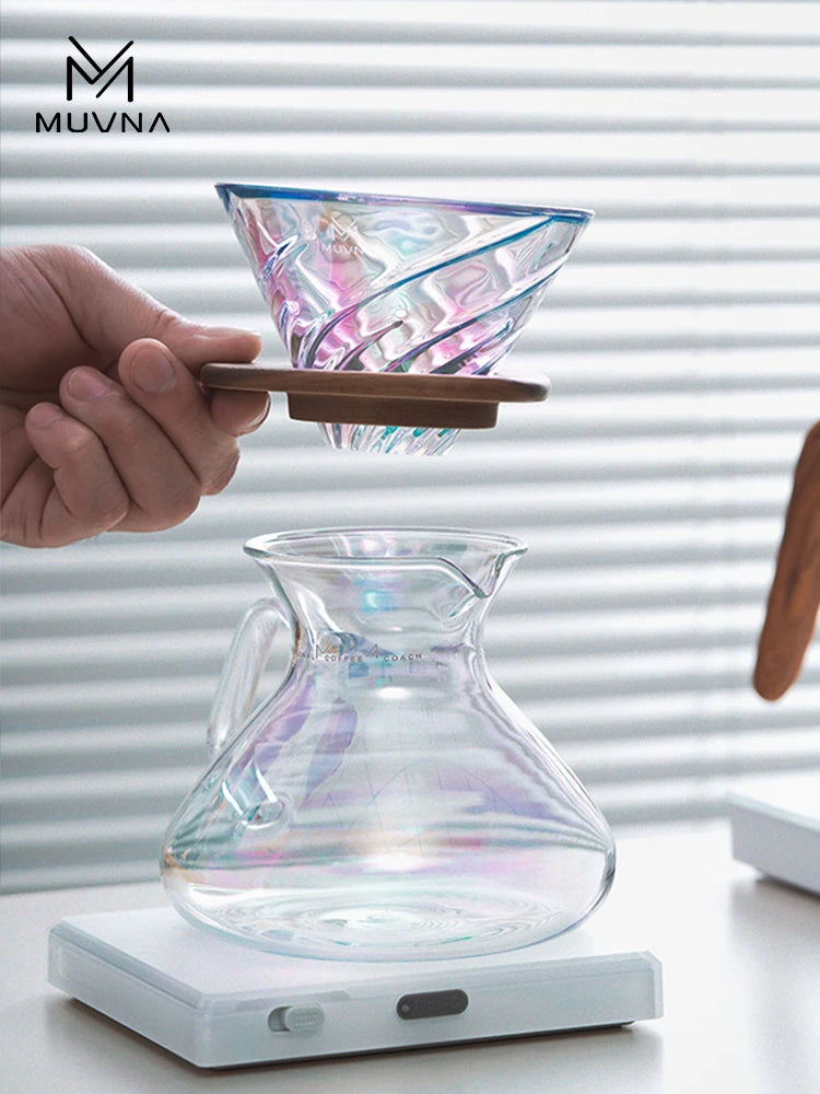 MUVNA Pour-Over Set - arc glass server + dripper