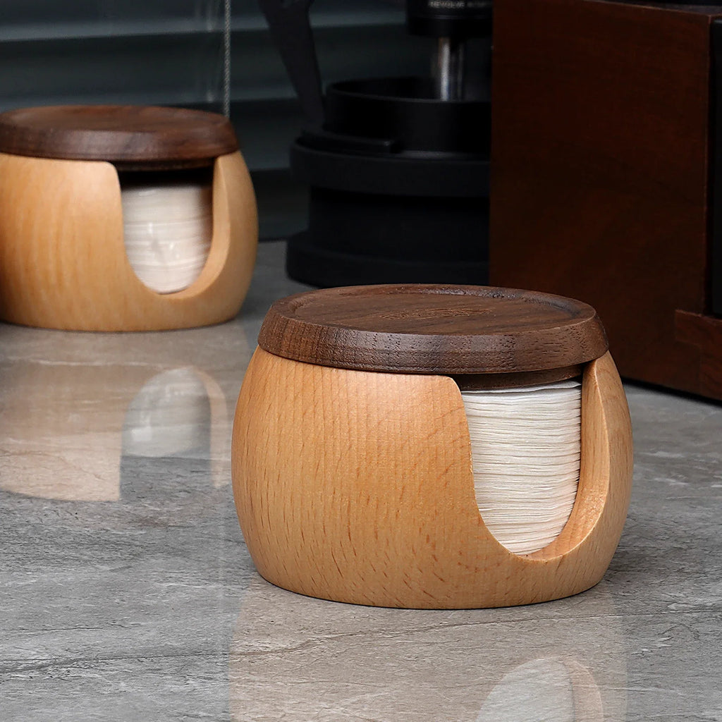 IKAPE Espresso Wooden Box + 200 Paper Filters