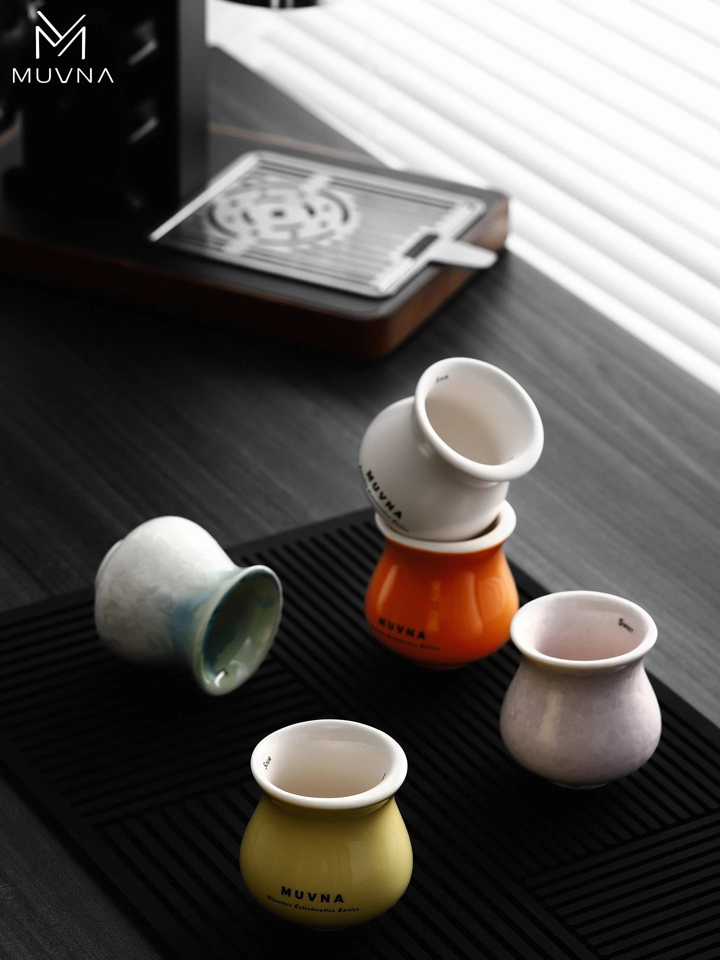 MUVNA 120 ml Ceramic Tasting Cup, colour print