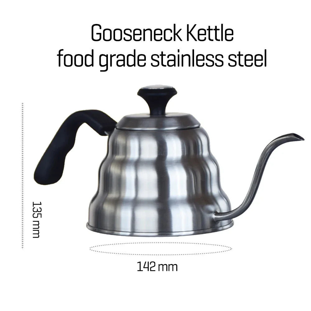 Stainless Steel Pour-Over Kettle 1 L / 1.2 L with thermometer