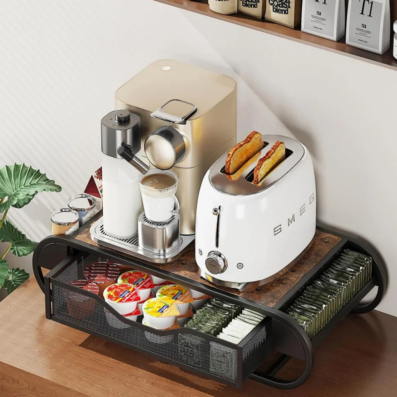 K-Cup Coffee Drawer Holder with Side Baskets