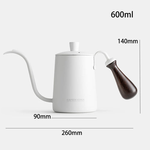 CAFEDE KONA 600 ml Pour-Over Kettle, rosewood handle