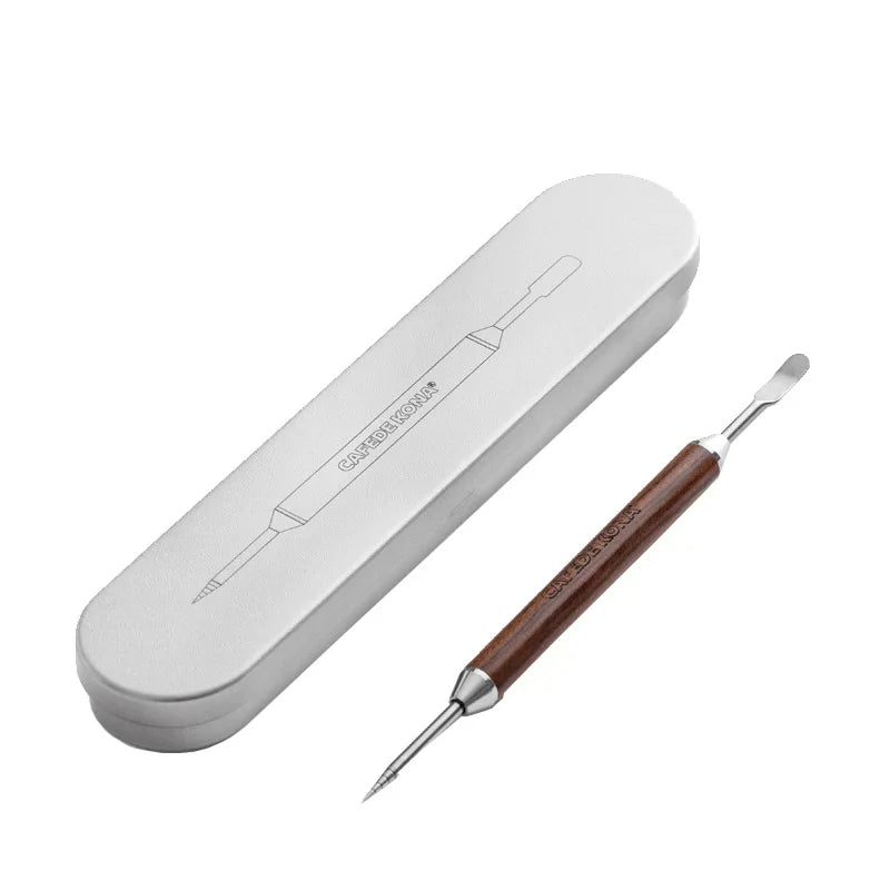 CAFEDE KONA Latte-Art Needle Pen Set, wooden handle