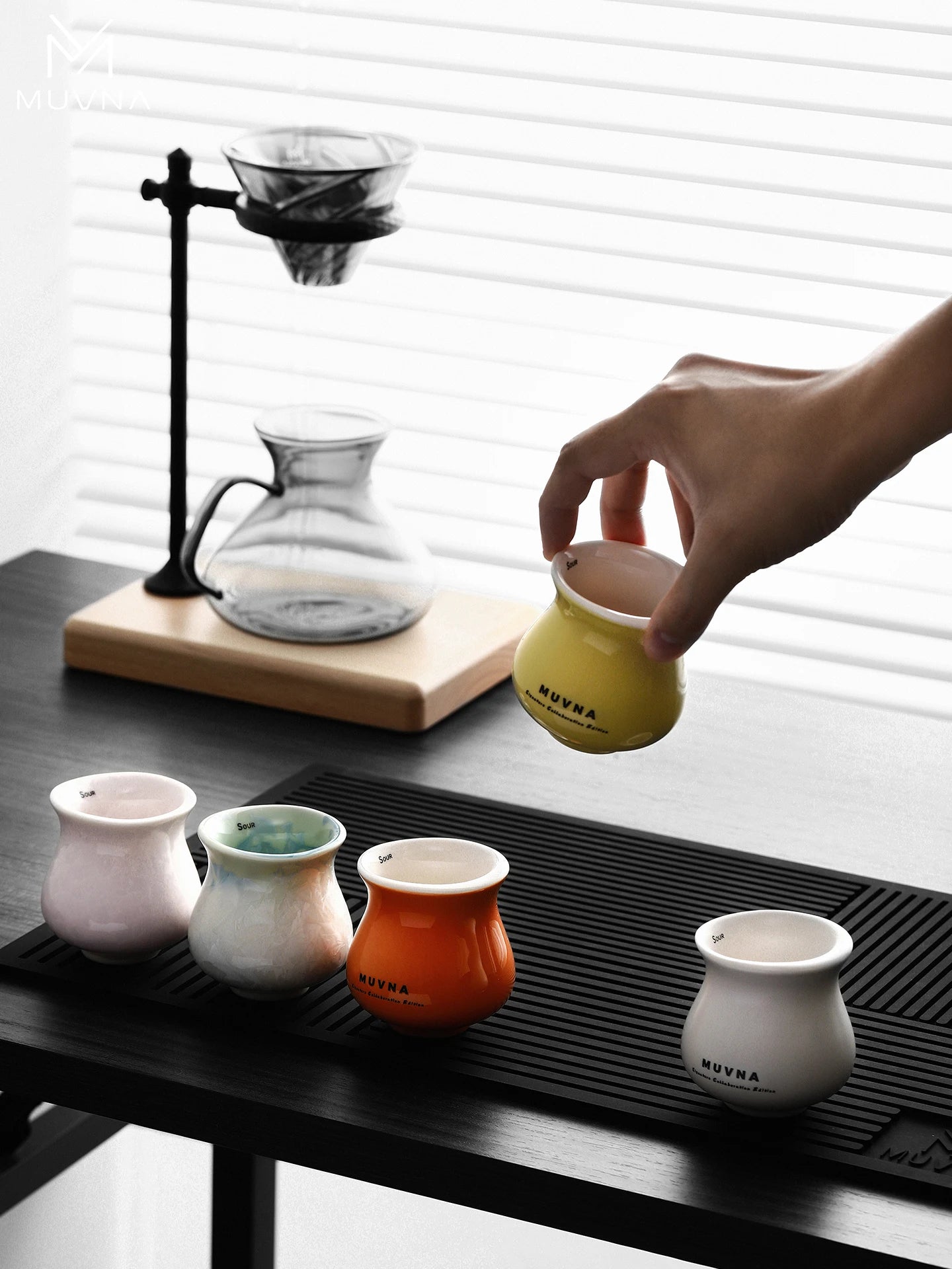 MUVNA 120 ml Ceramic Tasting Cup, colour print