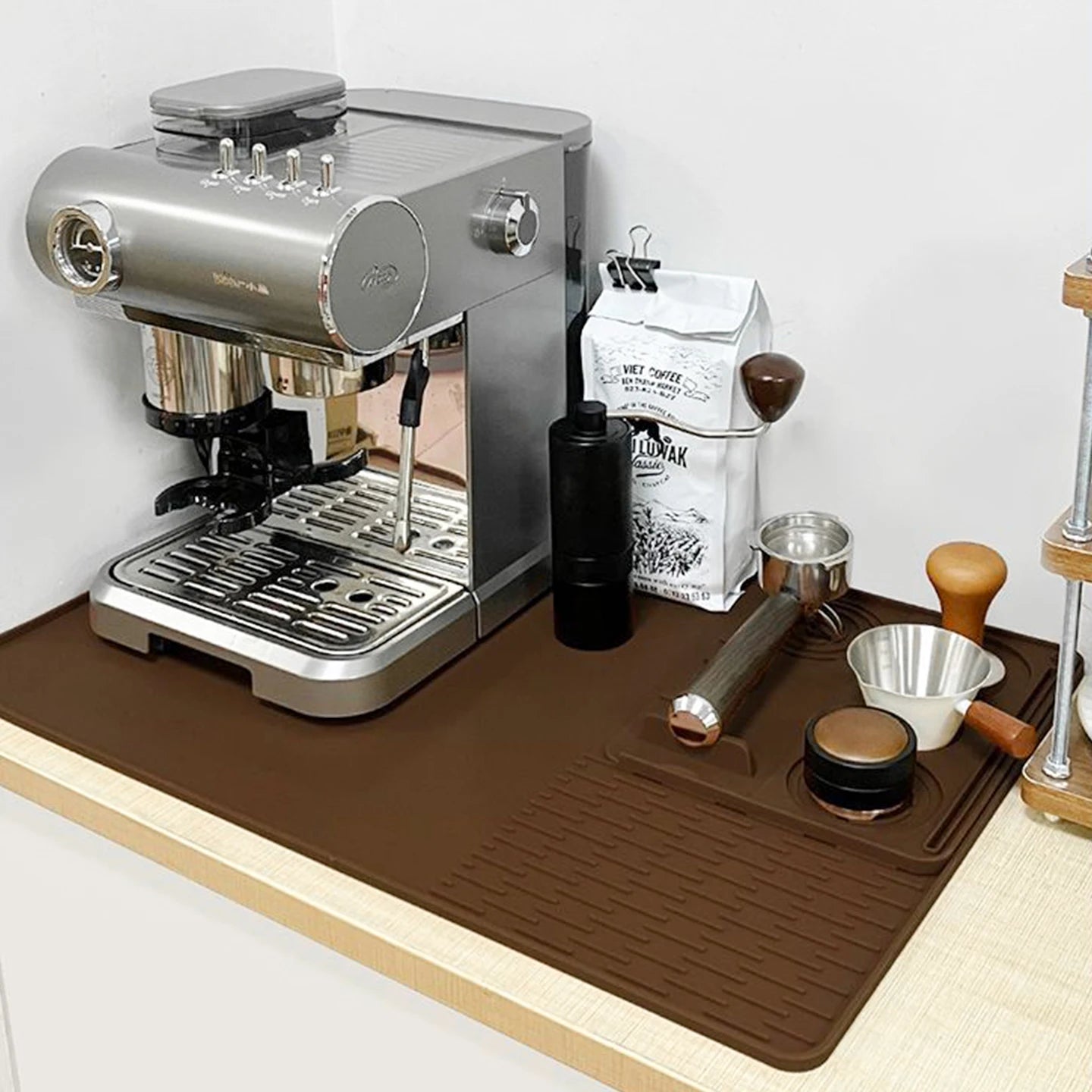 OANKR 2-Piece Set: Machine Base Mat + Tamping Mat
