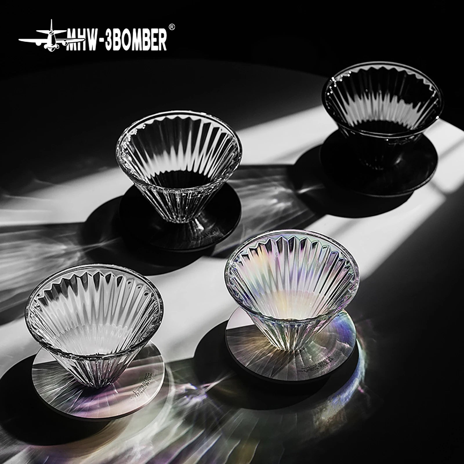 MHW-3BOMBER Reusable Glass Filter Cup + Espresso Paper Set