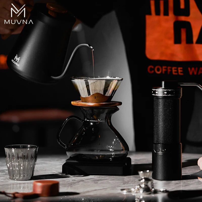 MUVNA 13-Piece Portable Coffee Set, metal case