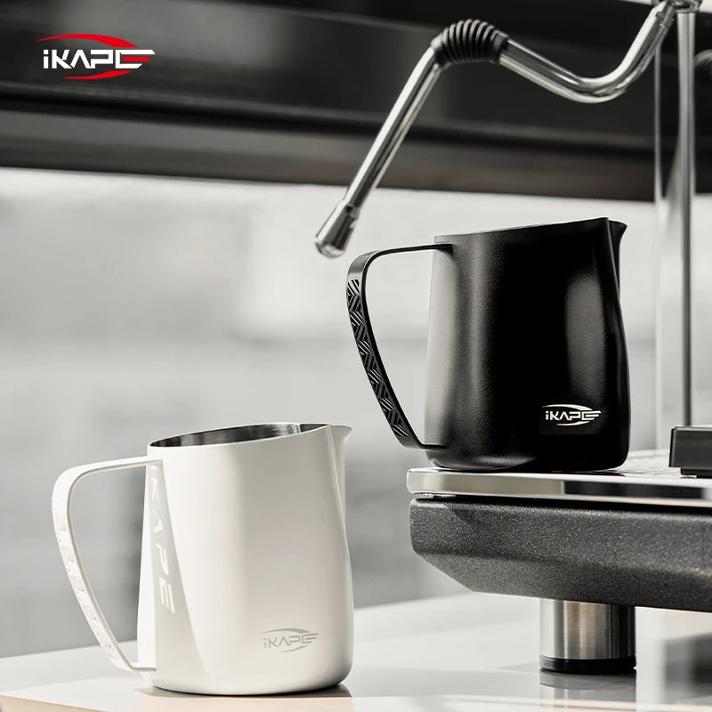 IKAPE 450 ml Latte-Art Pitcher, Hollow Handle
