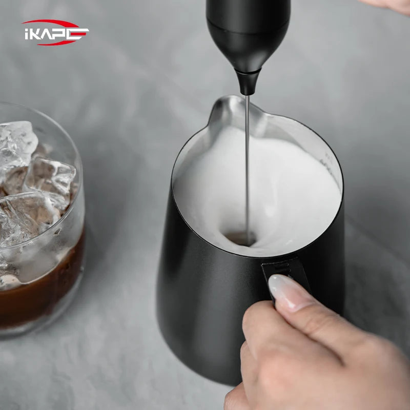IKAPE 450 ml Latte-Art Pitcher, Hollow Handle
