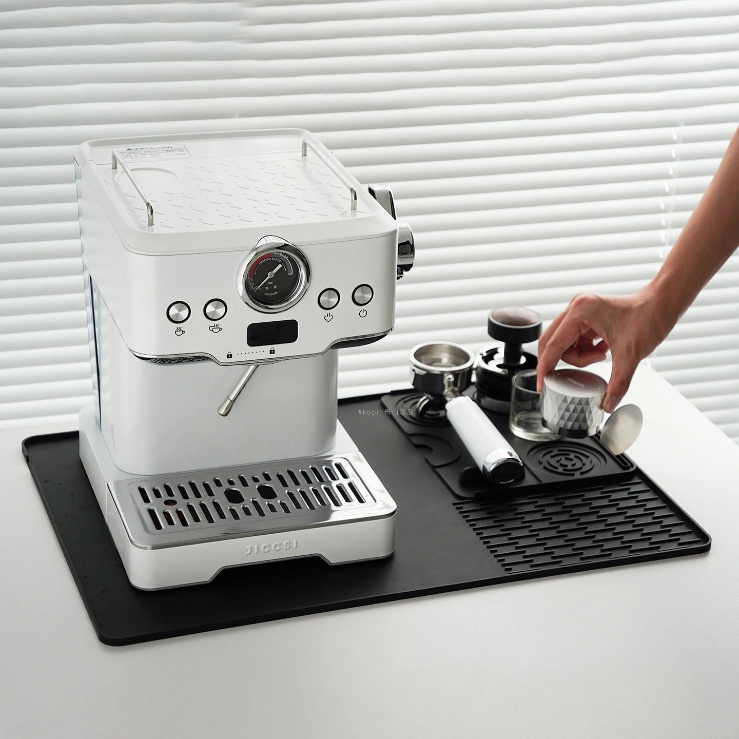 OANKR 2-Piece Set: Machine Base Mat + Tamping Mat