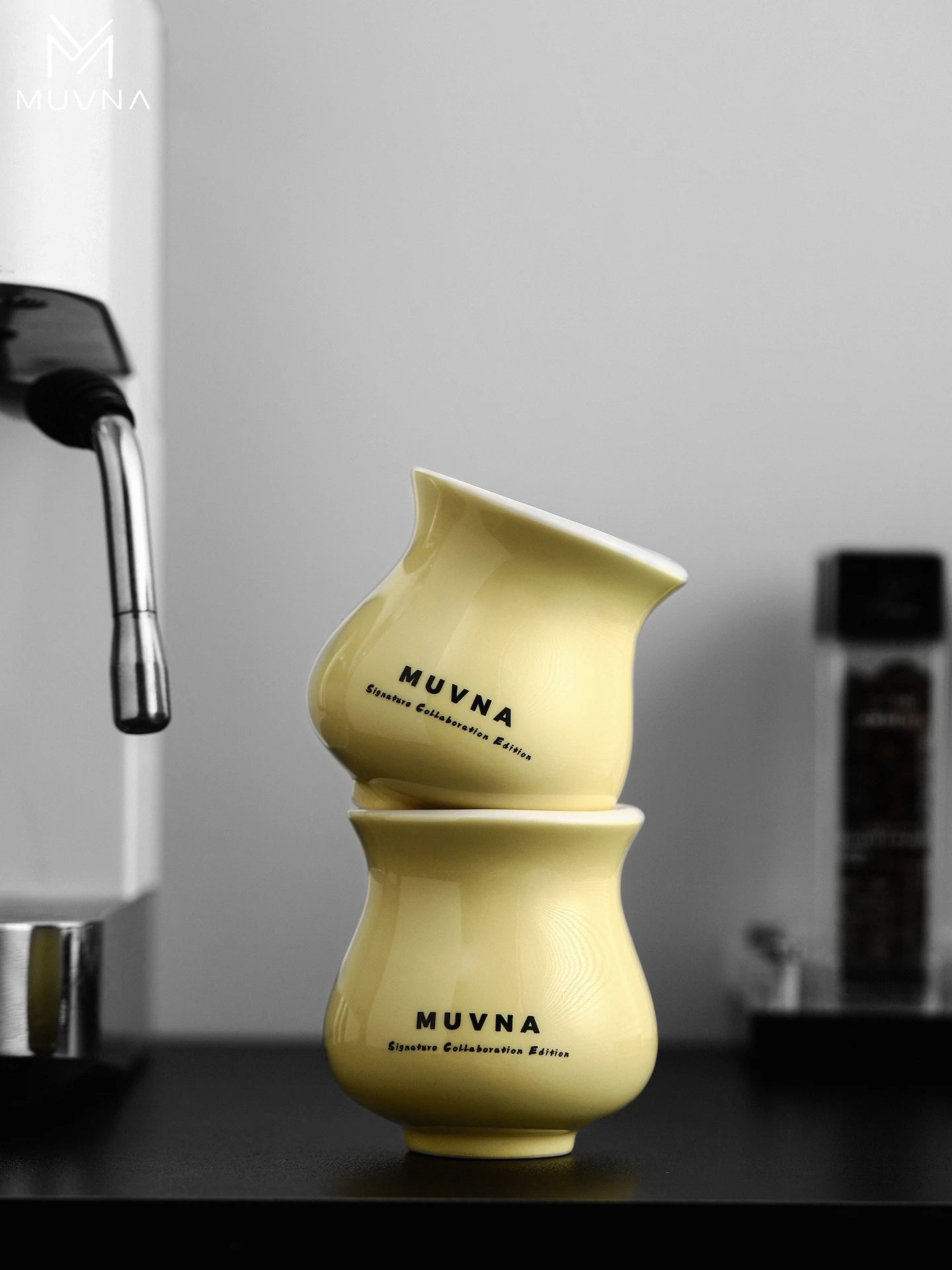 MUVNA 120 ml Ceramic Tasting Cup, colour print