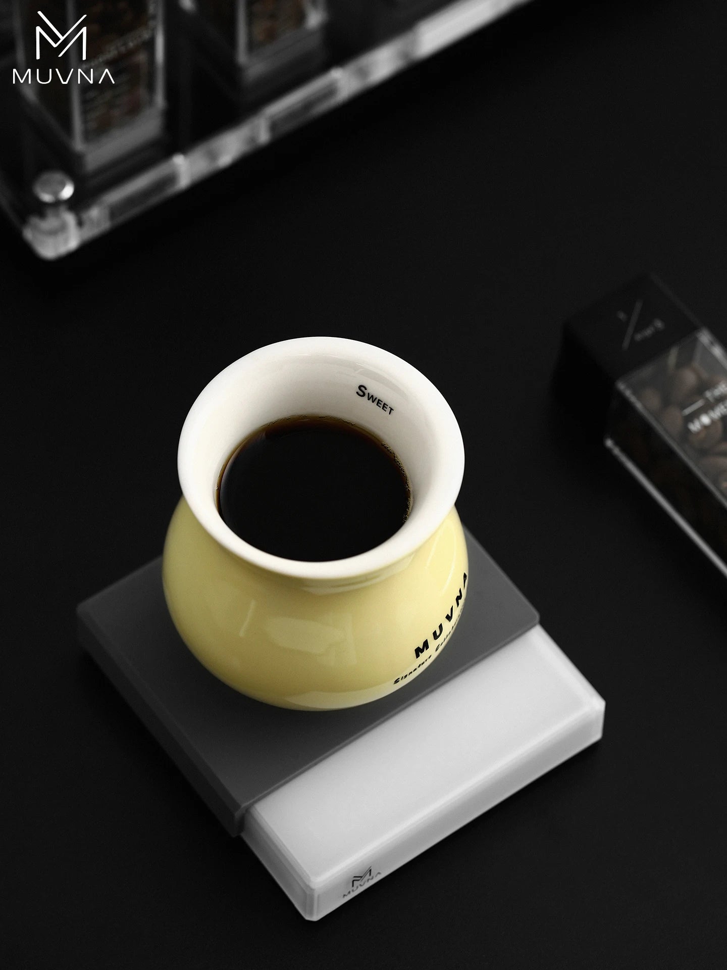 MUVNA 120 ml Ceramic Tasting Cup, colour print