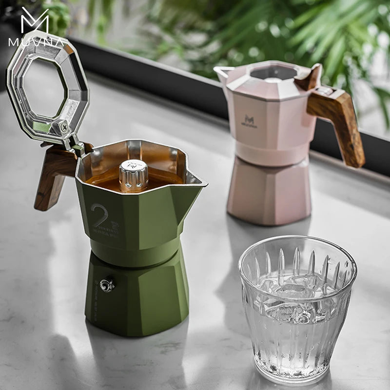 MUVNA Moka Pot 2 / 4 cup, aluminium