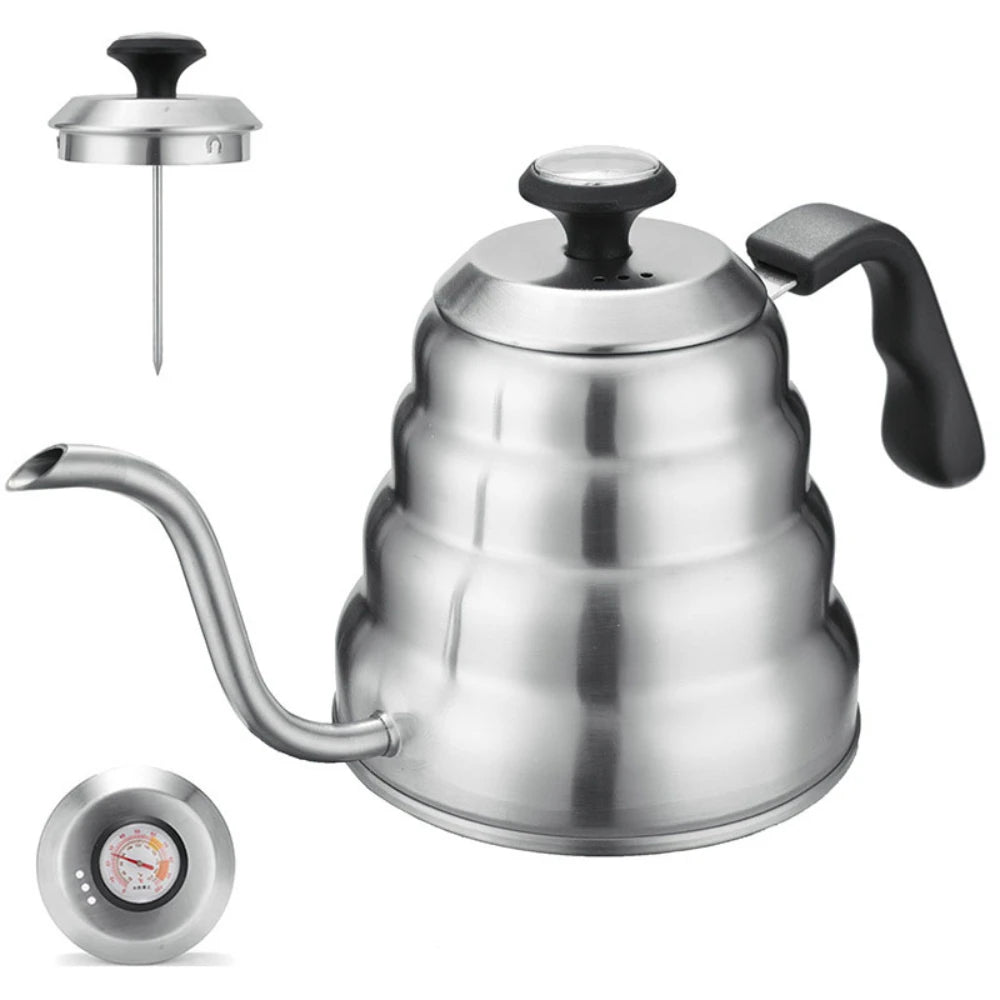 Stainless Steel Pour-Over Kettle 1 L / 1.2 L with thermometer