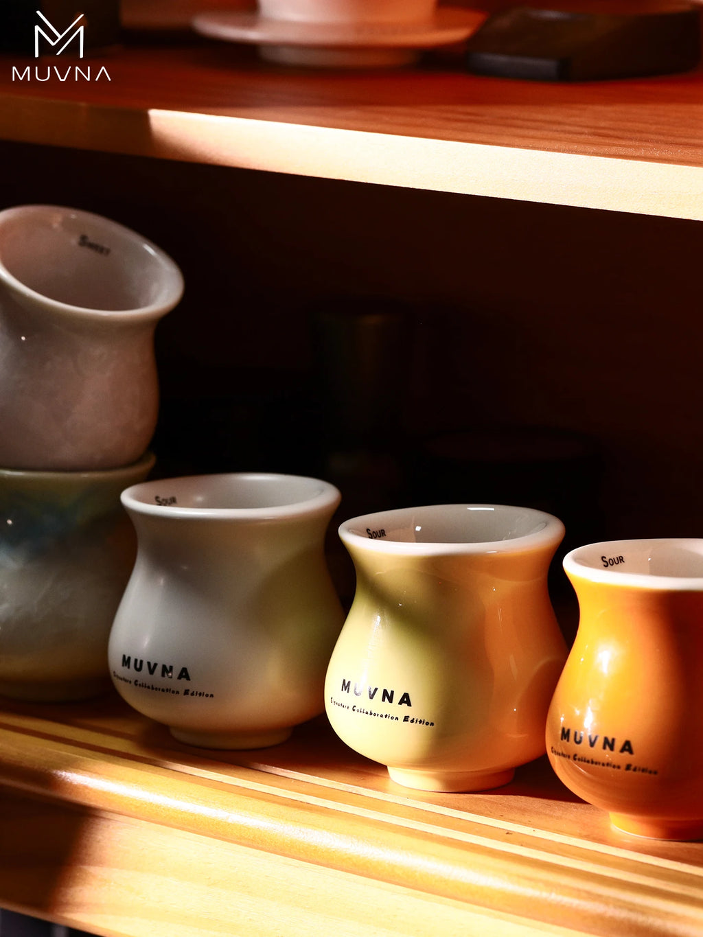MUVNA 120 ml Ceramic Tasting Cup, colour print