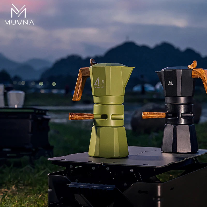 MUVNA Moka Pot 2 / 4 cup, aluminium