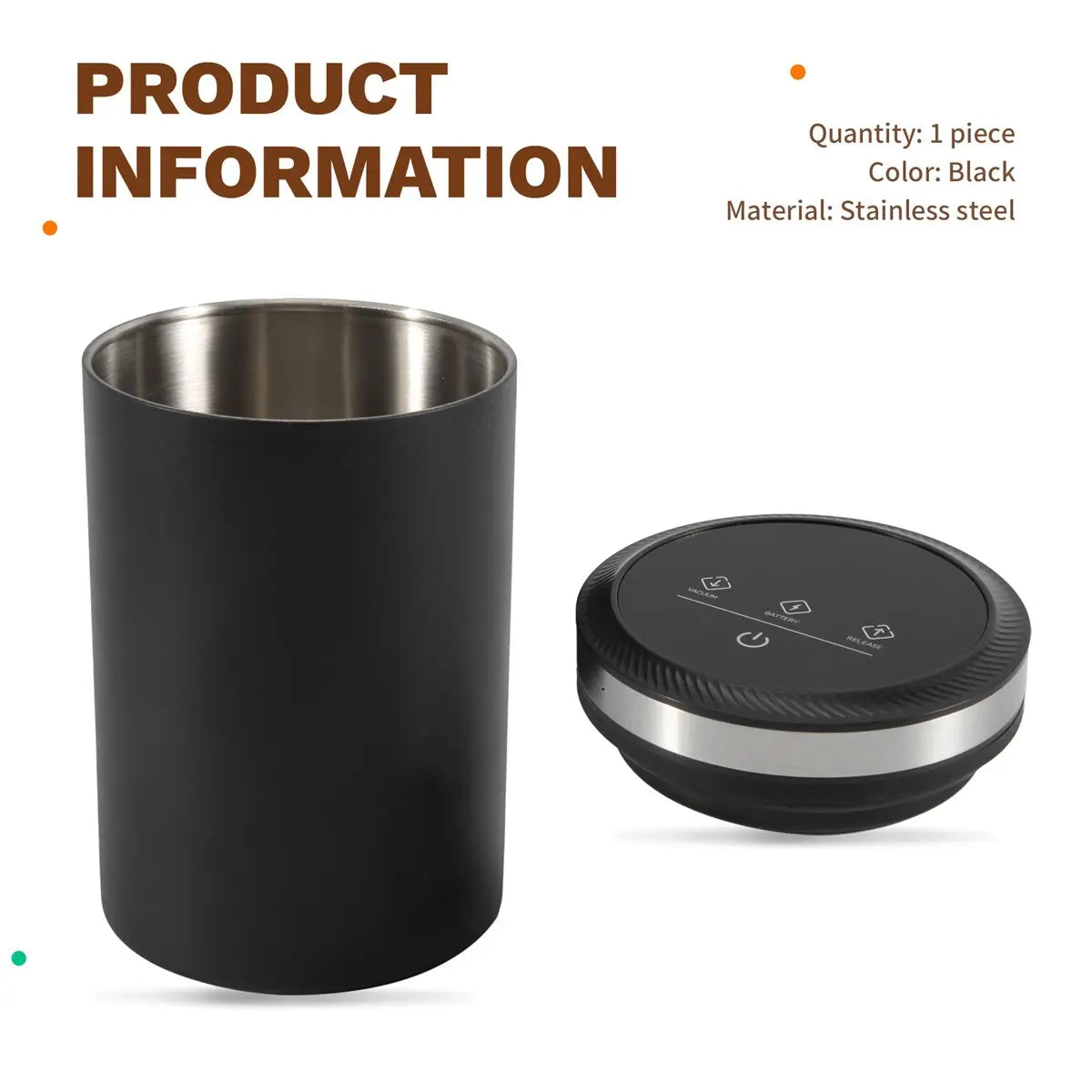 A47T Auto-Vacuum Canister 1.6 L, Touch Display