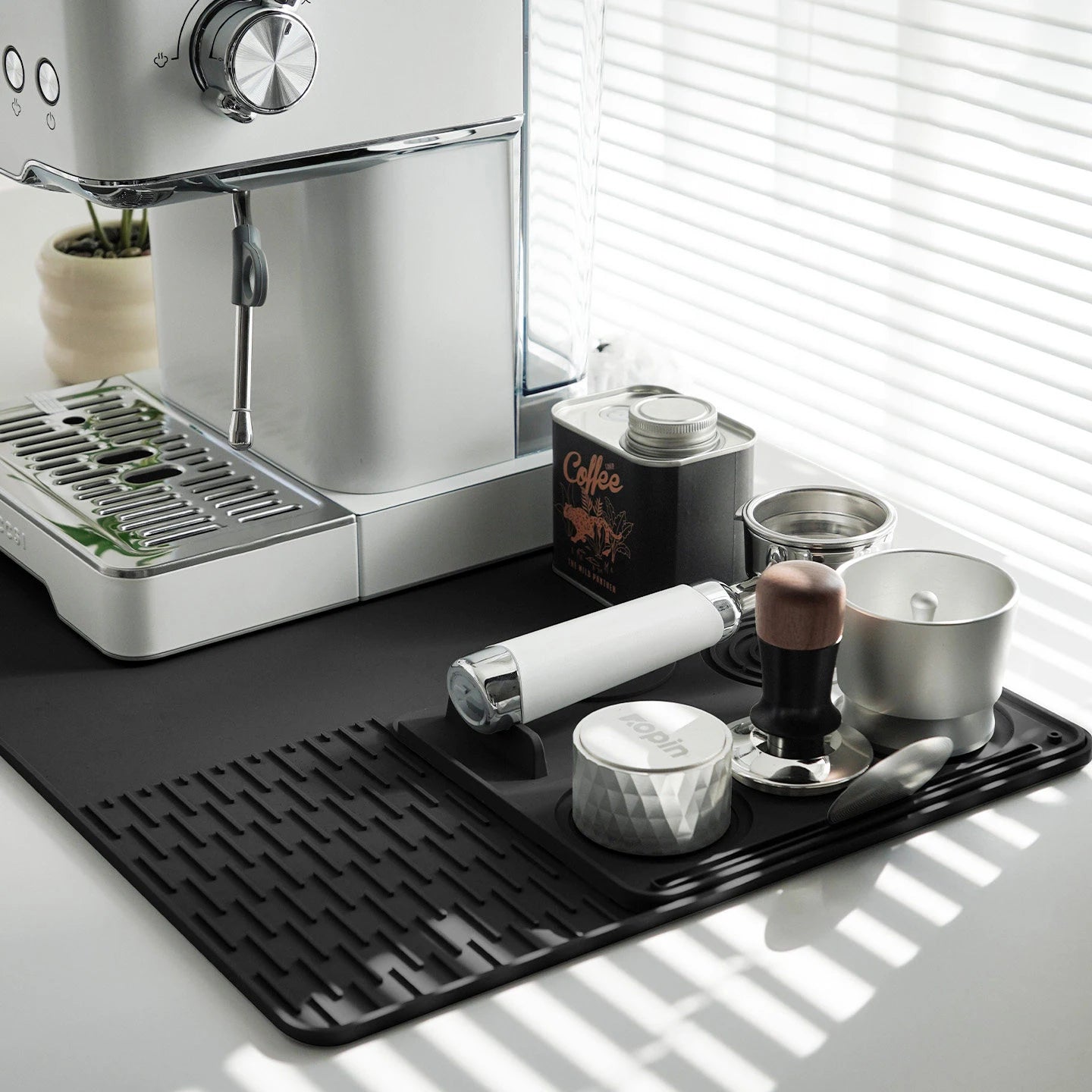 OANKR 2-Piece Set: Machine Base Mat + Tamping Mat