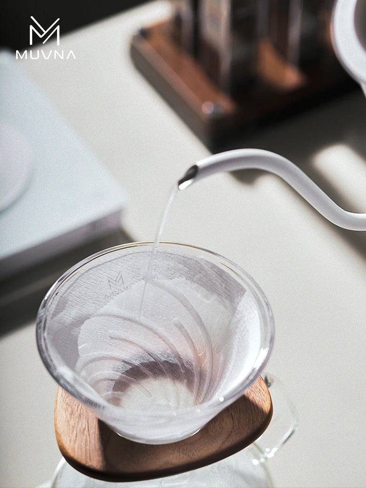 MUVNA Pour-Over Set - arc glass server + dripper