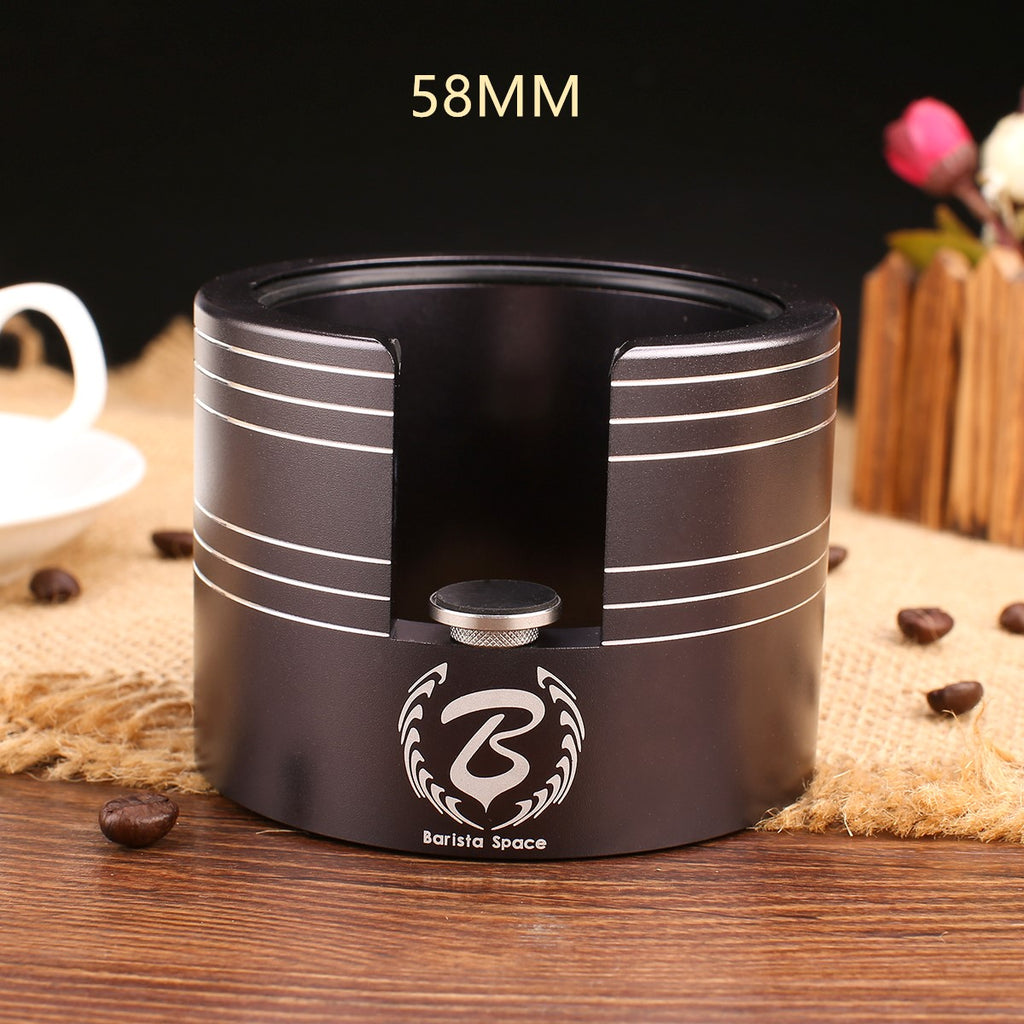 EXRIMA Modular Espresso Tool Station — height-adjustable tamping station, verified supplier photo