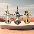 Al Athar Arts brass Arabic coffee dallah — real wholesale supplier photo, EXRIMA Premium Arabic Dallah Coffee Pot