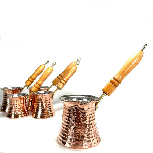 EXRIMA Copper Cezve Heritage Set — individual pieces detail