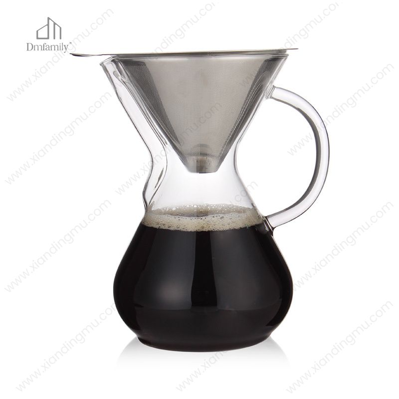 EXRIMA Glass Pour-Over Dripper — pouring angle