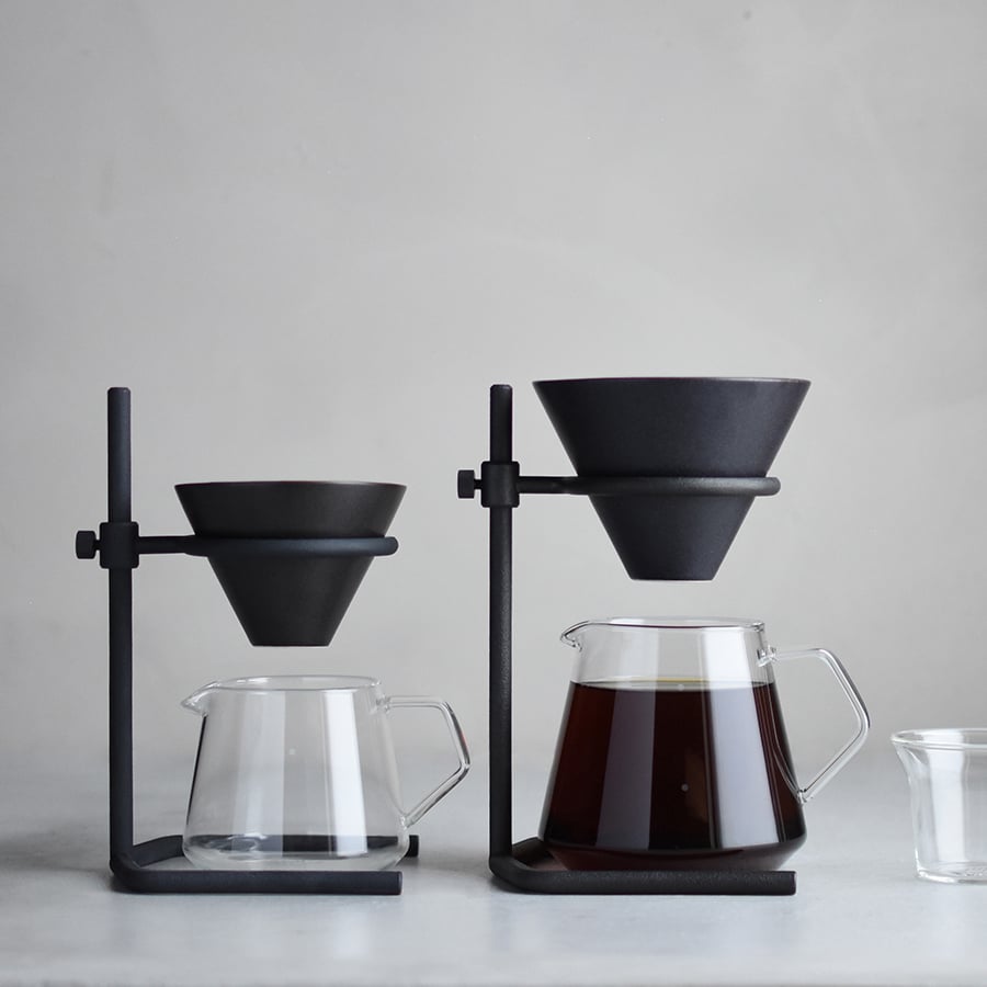 KINTO SCS Brewer-Stand Set — in-use angle